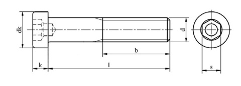 M10x70 Śruby imbusowe niski łeb DIN 6912 cz 2szt.