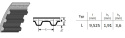 Pasek pas zębaty L 173 szeroki 26mm Optibelt Pasek pas zębaty L 173 szeroki 26mm Optibelt