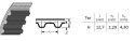 Pasek pas zębaty H 480 szeroki 14mm Optibelt