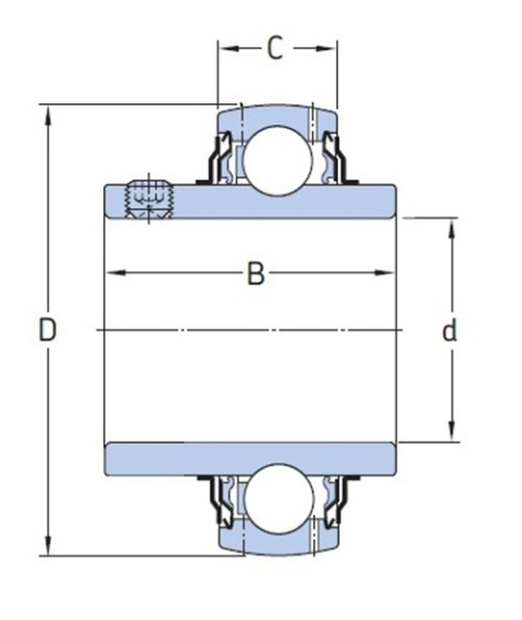Łożysko samonastawne UC 214-43G2 68,2x125x74,6 SNR Łożysko samonastawne UC 214-43G2 68,2x125x74,6 SNR