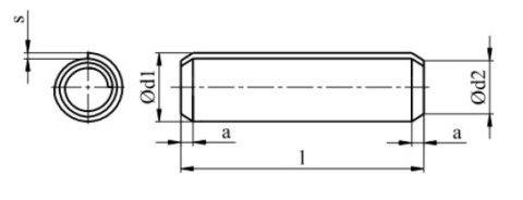 2,5x12 Kołki sprężyste zwijane ISO 8750 10szt. 2,5x12 Kołki sprężyste zwijane ISO 8750 10szt.