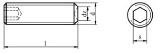M12x40 Wkręt dociskowy bez łba DIN 916 cz 2szt M12x40 Wkręt dociskowy bez łba DIN 916 cz 2szt