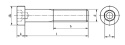 M16x80 Śruby imbusowe niski łeb DIN 6912 cz 1szt.