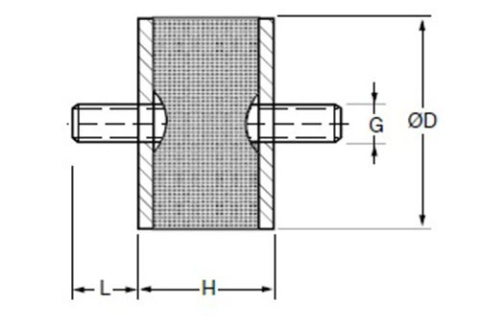 Wibroizolator poduszka A 50/30 M10X28 Wibroizolator poduszka A 50/30 M10X28