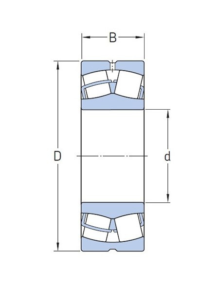Łożysko baryłkowe 21309 CAW33 TWB 45x100x25 Łożysko baryłkowe 21309 CAW33 TWB 45x100x25