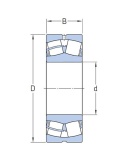 Łożysko baryłkowe 22207 CAC3W33 TWB 35x72x23