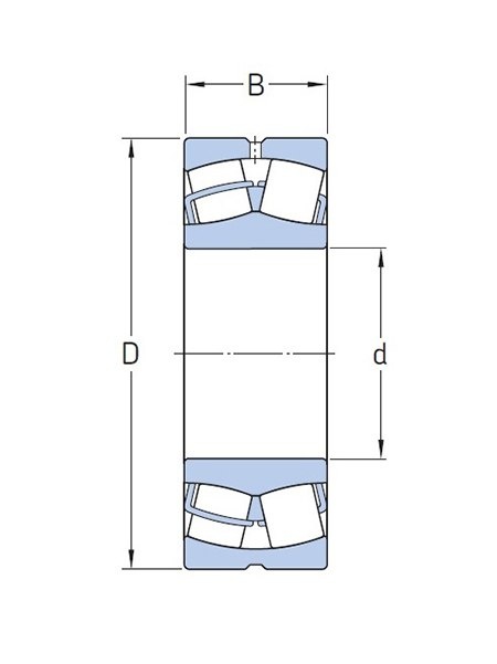 Łożysko baryłkowe 22208 CAW33 TWB 40x80x23