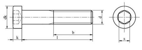 Śruba imbusowa M8x35 KL.10.9 DIN 7984 cz 3szt. Śruba imbusowa M8x35 KL.10.9 DIN 7984 cz 3szt.