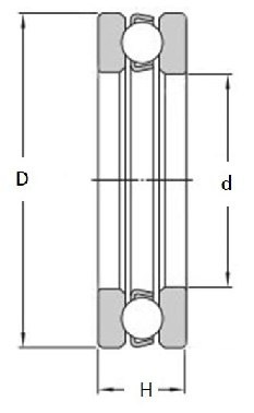 Łożysko oporowe wzdłużne 51314 ZVL 70x125x40