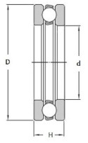 Łożysko oporowe wzdłużne 51411 ZVL 55x120x48