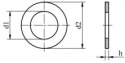 Podkładki płaskie nierdzewne M24 A4 DIN125 1szt