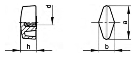 Nakrętka skrzydełkowa tworzywo M10 57051 Nakrętka skrzydełkowa tworzywo M10 57051
