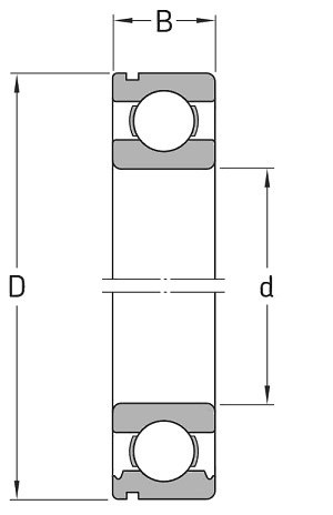 6206 ZZNR NSK Łożysko kulkowe 30x62x16 z rowkiem