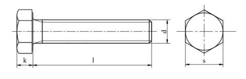 M8x50 Śruby łeb 6-kątny 12.9 czarne DIN 933 5szt.