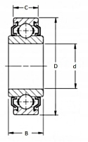 Łożysko kulkowe 202KRR GBM 15x35x14,4