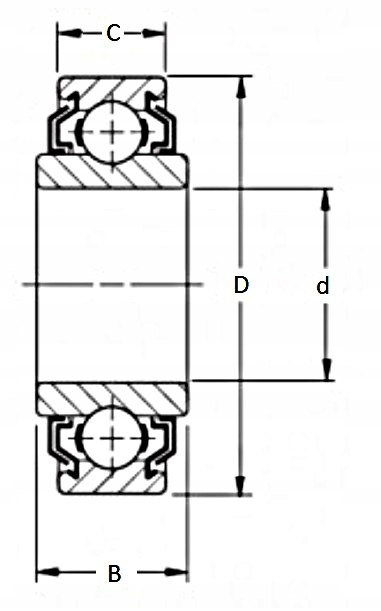 Łożysko kulkowe 206 KRR XLZ 30x62x24 Łożysko kulkowe 206 KRR XLZ 30x62x24
