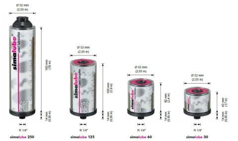 Smarownica automatyczna SL04 SIMALUBE 125 ml Smarownica automatyczna SL04 SIMALUBE 125 ml
