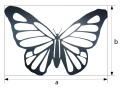 Ozdoba prezent motyl ze stali 44x64 cm Ozdoba prezent motyl ze stali 44x64 cm