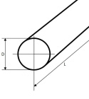 Pręt poliamid wałek fi 100x500 mm PA6-G naturalny