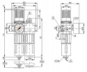 Blok przygotowania powietrza G1/2" 0.5-12 bar