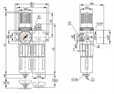 Blok przygotowania powietrza G1/4" 0.5-12 bar