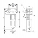 Filtr sprężonego powietrza G3/4" BLUE LINE