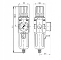 Filtroreduktor G3/8", 0,5-8,5 bar