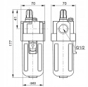 Smarownica sprężonego powietrza G1/2" Smarownica sprężonego powietrza G1/2"