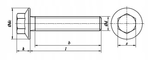 Śruba kołnierzowa M5x12 kl.10.9 ocynk DIN6921 5szt