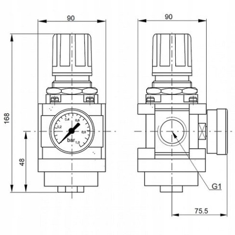 Zawór redukcyjny G1" 0,5-8,5 bar Zawór redukcyjny G1" 0,5-8,5 bar
