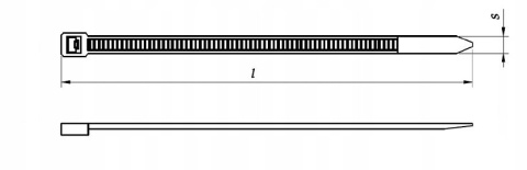 Opaska zaciskowa plastikowa biała 290x3,6 100 szt. Opaska zaciskowa plastikowa biała 290x3,6 100 szt.