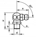 Smarowniczka kalamitka kątowa 90 M12x1,5