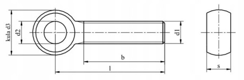 Śruba oczkowa M16x80 DIN 444 ocynk kl. 8.8