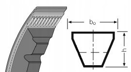 Pasek klinowy zębaty XPZ 837 Ld OPTIBELT Pasek klinowy zębaty XPZ 837 Ld OPTIBELT