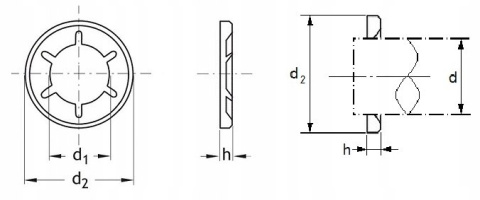 Zabezpieczenie osiowe 11x18x2,1 AN 82 10 szt Zabezpieczenie osiowe 11x18x2,1 AN 82 10 szt