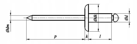 3,2x6x9,5 AL/ST Nity zrywalne AN 381 20szt 3,2x6x9,5 AL/ST Nity zrywalne AN 381 20szt