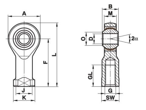 SI 12 T/K Główka cięgła PGIKR 12x1,25 GWINT PRAWY SI 12 T/K Główka cięgła PGIKR 12x1,25 GWINT PRAWY