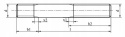 Śruba dwustronna M20x60 ocynk DIN 939 Śruba dwustronna M20x60 ocynk DIN 939