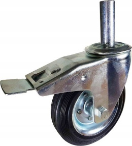 Zestaw kołowy skrętny z hamulcem 160mm(25) trzpień