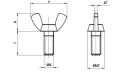 Śruba skrzydełkowa M6x16 A2 AN 265 1szt.