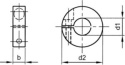 Pierścień osadczy zaciskowy 25x50x12mm