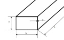 Profil aluminiowy zamknięty 60x25x3 Piła 500mm