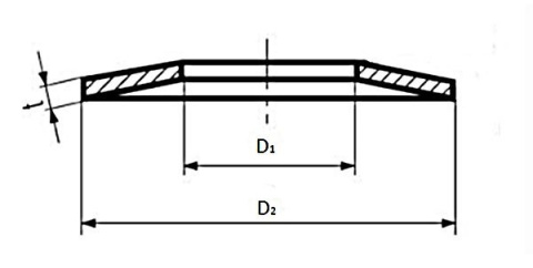 Sprężyna talerzowa 23x10,2x1,25 DIN 2093 5szt. Sprężyna talerzowa 23x10,2x1,25 DIN 2093 5szt.