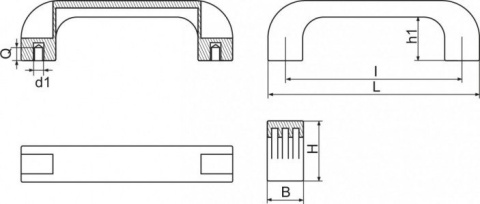 Uchwyt plastikowy przelotowy 180D8,5
