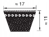 Pasek zębaty BX 17x1360 Lp Optibelt