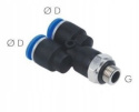 Trójnik wtykowy Y 10 mm z gwintem zewnętrznym 1/4 Trójnik wtykowy Y 10 mm z gwintem zewnętrznym 1/4