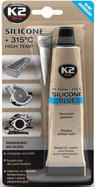 K2 Silikon niebieski +315 C 85 g.
