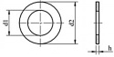Podkładki płaskie zwykłe M12 cz. oc. DIN125 30szt