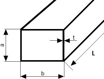 Profil stalowy zamknięty 30x18x2 długość 3000mm Profil stalowy zamknięty 30x18x2 długość 3000mm