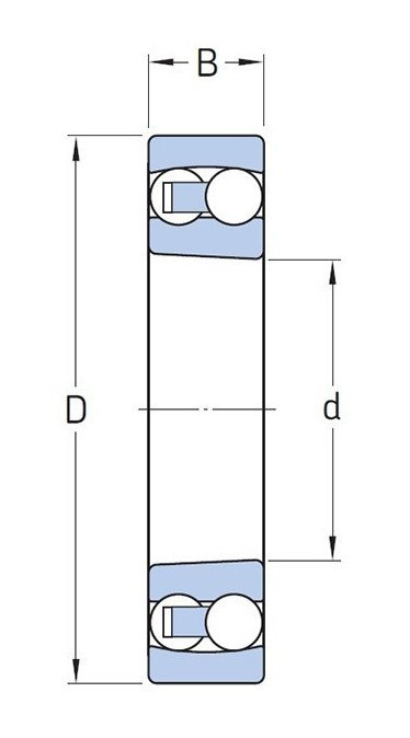 Łożysko kulkowe wahliwe 2210 KTV C3 FAG 50X90X23 Łożysko kulkowe wahliwe 2210 KTV C3 FAG 50X90X23